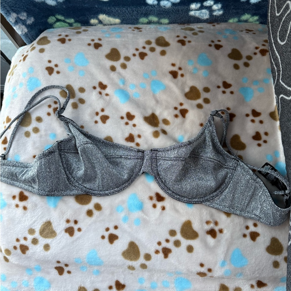Triangl Swimwear Shimmering Silver swim top